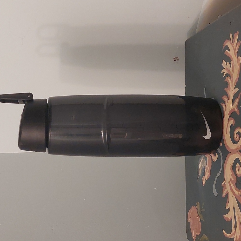 Black plastic Nike water bottle